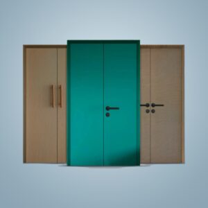 Double Equal Panel Bedroom Door