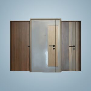 Two Tone with Groove line Laminate Main Door