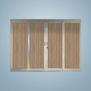 2 Panels Aluminum Slide and Folding Door