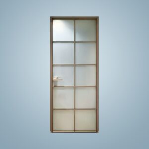 Slim Frame Aluminium Door With 5 Hollow Design
