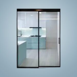 Slim Frame Aluminium Sliding Door With 8mm Clear Tempered Glass