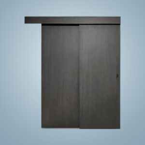 Two Panel Wooden Sliding Door with Pelmet