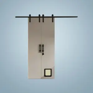 Wooden Sliding Door With Pet Hole