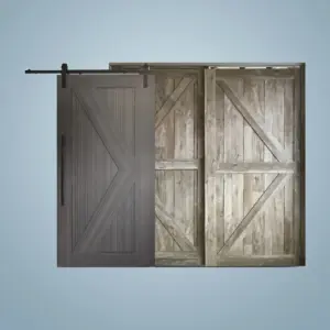 Wooden Sliding Laminate Door 3D Design