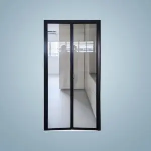 Slim Frame Aluminium Folding Door with Clear Tempered Glass