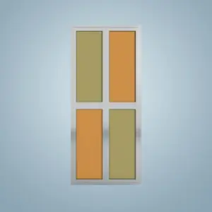 Aluminium Bi-Fold Toilet Door -HDC104