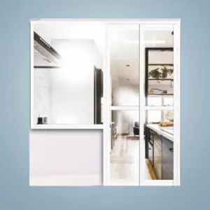 Aluminum Slide and Swing Kitchen glass door with window