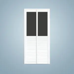 Aluminium Slide and Swing Louver Toilet Door