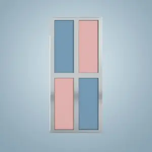 Aluminium Bi-Fold Toilet Door -HDC141