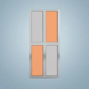 Aluminium Bi-Fold Toilet Door -HDC146